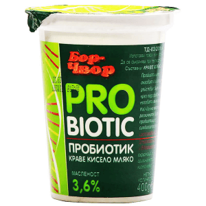 БОР ЧВОР КИСЕЛО МЛЯКО 400Г ПРОБИОТИК 3.6%
