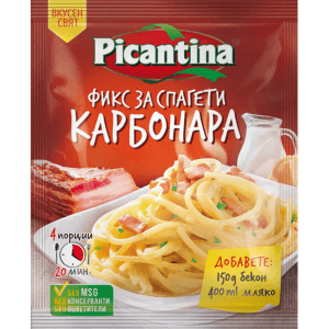 ПИКАНТИНА ПОДПРАВКА ФИКС 40Г СПАГЕТИ КАРБОНАРА