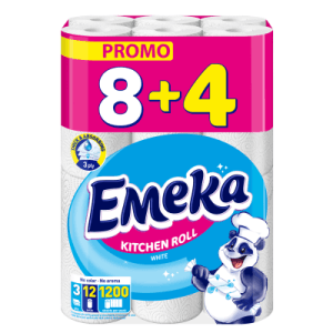 Емека кухненска ролка бяла без аромат 8+4бр