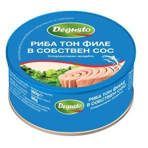 Дегусто Риба Тон Филе в Собствен Сос 160г