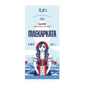 Млекарката Прясно Мляко Краве 3.2% 1л